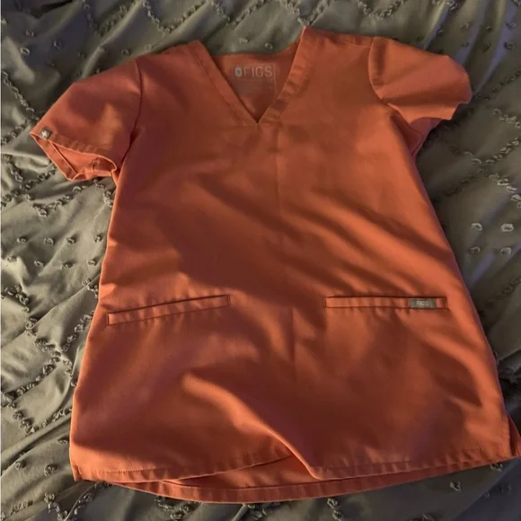 Figs Bright Orange Scrub Set - Picture 2 of 6